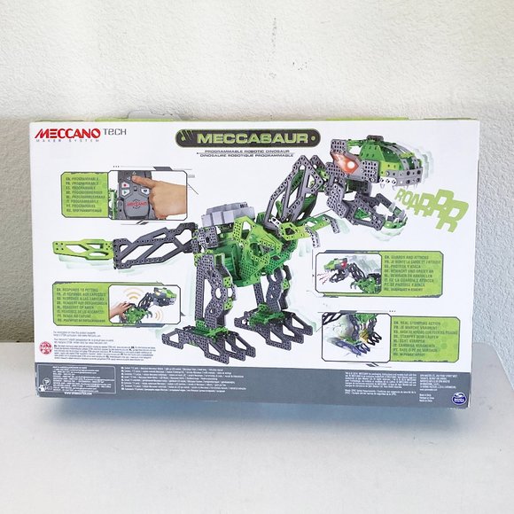 NEW Meccano Meccasaur Programmable Robotic 3 Ft Dinosaur - 715 Piece STEM - Picture 2 of 7